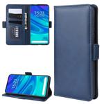 Double Buckle Wallet Stand Leather Cell Phone Case for P SMART Z，with Wallet & Holder & Card Slots(Dark Blue)