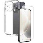 For Honor 400 Lite Global NORTHJO 2 in 1 TPU Phone Case Screen Protector Tempered Glass Film(Clear)
