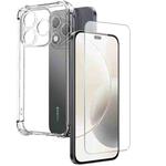 For Honor 400 Lite Global NORTHJO 2 in 1 TPU Airbag Shockproof Phone Case with Screen Film(Clear)