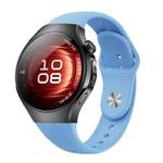 For Huawei Watch 5 46mm Reverse Buckle Silicone Watch Band(Cloud Blue)
