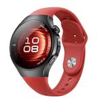 For Huawei Watch 5 46mm Reverse Buckle Silicone Watch Band(Red)