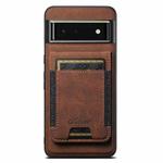 For Google Pixel 6 Suteni H17 Litchi Texture Leather Magnetic Detachable Wallet Phone Case(Brown)