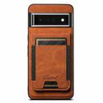 For Google Pixel 6 Pro Suteni H17 Litchi Texture Leather Magnetic Detachable Wallet Phone Case(Khaki)