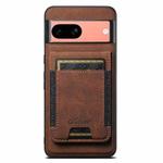 For Google Pixel 7a Suteni H17 Litchi Texture Leather Magnetic Detachable Wallet Phone Case(Brown)