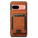 For Google Pixel 7a Suteni H17 Litchi Texture Leather Magnetic Detachable Wallet Phone Case(Khaki)