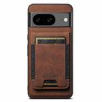 For Google Pixel 8 Suteni H17 Litchi Texture Leather Magnetic Detachable Wallet Phone Case(Brown)