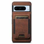 For Google Pixel 8 Pro Suteni H17 Litchi Texture Leather Magnetic Detachable Wallet Phone Case(Brown)