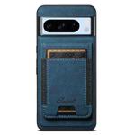 For Google Pixel 8 Pro Suteni H17 Litchi Texture Leather Magnetic Detachable Wallet Phone Case(Blue)