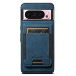 For Google Pixel 10 Pro Suteni H17 Litchi Texture Leather Magnetic Detachable Wallet Phone Case(Blue)