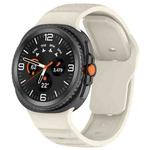 For Samsung Galaxy Watch 8  40 / 44mm Dot Pattern Release Buckle Silicone Watch Band(Starlight)