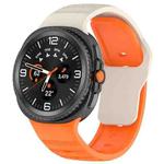 For Samsung Galaxy Watch 8  40 / 44mm Dot Pattern Release Buckle Silicone Watch Band(Starlight Orange)