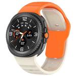 For Samsung Galaxy Watch 8  40 / 44mm Dot Pattern Release Buckle Silicone Watch Band(Orange Starlight)