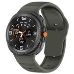 For Samsung Galaxy Watch 8  40 / 44mm Dot Pattern Release Buckle Silicone Watch Band(Gray Green)