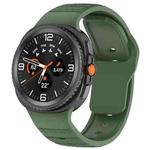 For Samsung Galaxy Watch 8  40 / 44mm Dot Pattern Release Buckle Silicone Watch Band(Army Green)