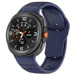For Samsung Galaxy Watch 8  40 / 44mm Dot Pattern Release Buckle Silicone Watch Band(Midnight Blue)