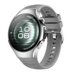 For Huawei Watch 5 42mm Corrugated Silicone Watch Band(Gray)