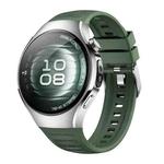 For Huawei Watch 5 42mm Corrugated Silicone Watch Band(Wilderness Green)