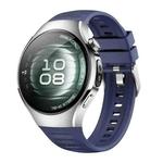 For Huawei Watch 5 42mm Corrugated Silicone Watch Band(Raw Blue)
