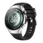 For Huawei Watch 5 42mm Corrugated Silicone Watch Band(Black)
