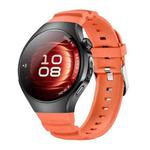 For Huawei Watch 5 42mm Metal Pin Buckle Silicone Watch Band(Orange)