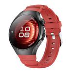 For Huawei Watch 5 42mm Metal Pin Buckle Silicone Watch Band(Red)