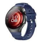 For Huawei Watch 5 42mm Metal Pin Buckle Silicone Watch Band(Raw Blue)