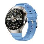 For Huawei Watch 5 46mm Metal Pin Buckle Silicone Watch Band(Cloud Blue)