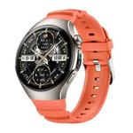For Huawei Watch 5 46mm Metal Pin Buckle Silicone Watch Band(Orange)