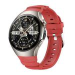 For Huawei Watch 5 46mm Metal Pin Buckle Silicone Watch Band(Red)