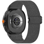For Samsung Galaxy Watch 8 40 / 44mm Ethnic Style Elastic Nylon Braided Watch Band(Dark Gray)