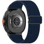 For Samsung Galaxy Watch 8 40 / 44mm Ethnic Style Elastic Nylon Braided Watch Band(Midnight Blue)
