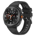 For  Samsung Galaxy Watch 8 40 / 44mm Ice Crystal Texture Silicone Watch Band(Black)