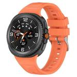 For  Samsung Galaxy Watch 8 40 / 44mm Ice Crystal Texture Silicone Watch Band(Papaya Color)