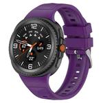 For  Samsung Galaxy Watch 8 40 / 44mm Ice Crystal Texture Silicone Watch Band(Dark Purple)