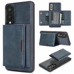 For Samsung Galaxy S25 Edge 5G Kalebol Strong Magnetic MagSafe Tri-Fold Wallet Leather Phone Case(Blue)