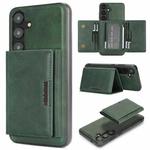 For Samsung Galaxy S25+ 5G Kalebol Strong Magnetic MagSafe Tri-Fold Wallet Leather Phone Case(Green)