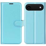 For iPhone 17 Air Litchi Texture Horizontal Flip Leather Phone Case with Holder(Blue)
