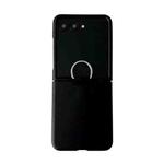 For Motorola Moto 50 Ultra Electricplating Ring Buckle Folding Phone Case(Black)