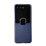For Motorola Moto 50 Ultra Electricplating Ring Buckle Folding Phone Case(Blue)