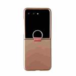 For Motorola Moto 50 Ultra Electricplating Ring Buckle Folding Phone Case(Gold)