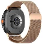 For Samsung Galaxy Watch 8 40 / 44mm Milanese Loop Magnetic Metal Watch Band(Rose Gold)