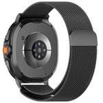 For Samsung Galaxy Watch 8 40 / 44mm Milanese Loop Magnetic Metal Watch Band(Titanium Gun Metal)