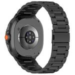 For Samsung Galaxy Watch 8 40 / 44mm Slim Three Beads Stainless Steel Watch Band(Black)