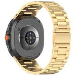 For Samsung Galaxy Watch 8 40 / 44mm Slim Three Beads Stainless Steel Watch Band(Gold)