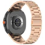 For Samsung Galaxy Watch 8 40 / 44mm Slim Three Beads Stainless Steel Watch Band(Rose Pink)
