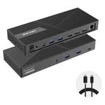 WAVLINK UG69PD24 12-in-1 PD 100W Charging Displaylink Docking Station For Thunderbolt 4 / 3(EU Plug)