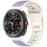 For Samsung Galaxy Watch 8 40 / 44mm Reverse Buckle Two Color Silicone Watch Band(Starlight Purple)