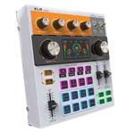 C200 For Live Streaming / Singing Sound Card Audio Mixer Bluetooth Adjustable Mixing Console(White)