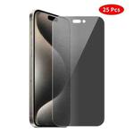 For iPhone 15 Pro Max JUNSUNMAY 25pcs Privacy Screen Protector Tempered Glass Film