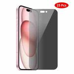 For iPhone 15 Plus JUNSUNMAY 25pcs Privacy Screen Protector Tempered Glass Film
